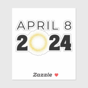 Total Solar Eclipse USA 8 april 2024 Sticker