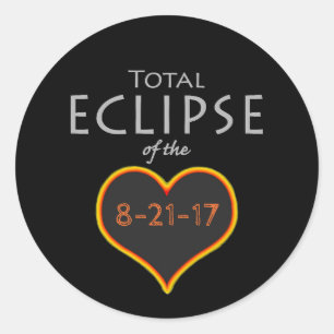Totale eclipse hart sticker