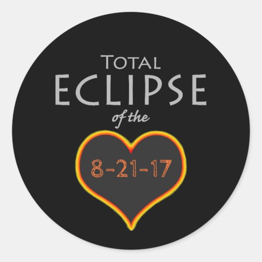 Totale eclipse hart sticker (Voorkant)