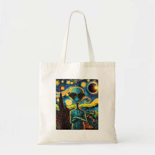 Totale Solar Eclipse Alien Tote Bag (Voorkant)