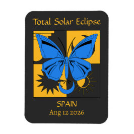 Totale Solar Eclipse Butterfly Custom Magneet