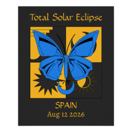 Totale Solar Eclipse Butterfly Custom Perfect Poster