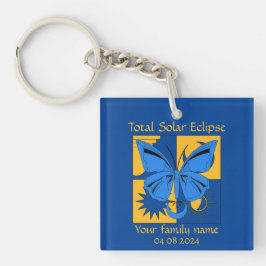 Totale Solar Eclipse Butterfly Custom Sleutelhanger
