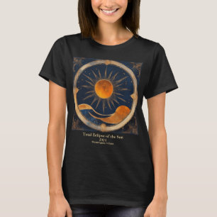 Totale Solar Eclipse Rolling Hills 2 kanten T-shirt
