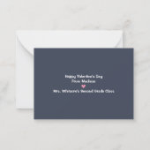 Totale Valentijnsdag voor laatste klaslokaal Notitiekaartje (Achterkant)