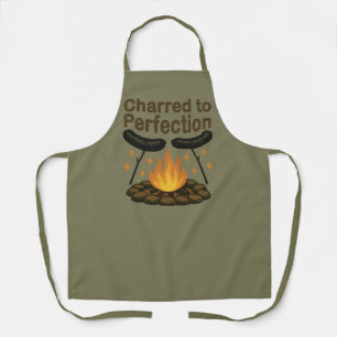 Totale Verbranding Komische Campfire Hotdog Schort