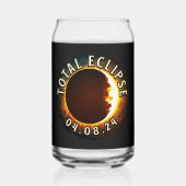 Totale verduistering 2024 blikvorm glas (Achterkant)