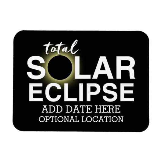 Totale zonnecrisis 2017 - Aangepaste datum en loca Magneet (Horizontaal)