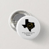 Totale Zonneverduistering 2024 Aangepaste naam, St Ronde Button 3,2 Cm (Voorkant /achterkant)