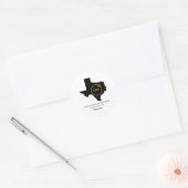 Totale Zonneverduistering 2024 Aangepaste naam, St Ronde Sticker (Envelop)