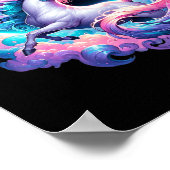 Totale zonneverduistering eenhoorn poster (Hoek)