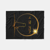 Totale zonneverduistering hond fleece deken (Voorkant (Horizontaal))