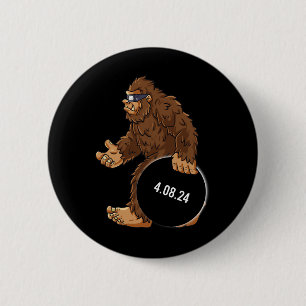 Totale Zonsverduistering 04.08.2024 Bigfoot Fun Bo Ronde Button 5,7 Cm