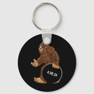 Totale Zonsverduistering 04.08.2024 Bigfoot Fun Bo Sleutelhanger
