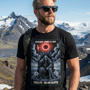 Totale Zonsverduistering 12 augustus 2026 Reykjavi T-shirt