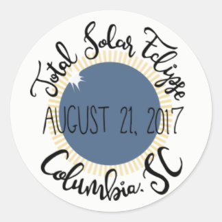 Totale Zonsverduistering 2017 Columbia SC Ronde St Sticker