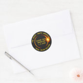 Totale Zonsverduistering 2019 Argentinië, Zuid-Ame Ronde Sticker (Envelop)