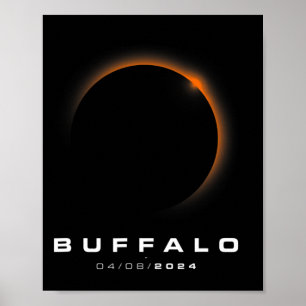 Totale Zonsverduistering 2024 - Buffalo Zonsverdui Poster