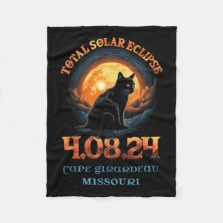Totale Zonsverduistering 2024 Cape Girardeau Misso Fleece Deken