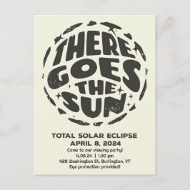 Totale Zonsverduistering 2024 Daar gaat de Zon Briefkaart