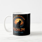 Totale Zonsverduistering 2024 Dallas Texas Koffiemok (Links)