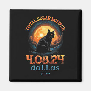 Totale Zonsverduistering 2024 Dallas Texas Magneet