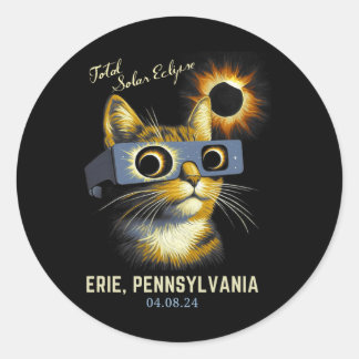 Totale Zonsverduistering 2024 Erie Pennsylvania To Ronde Sticker