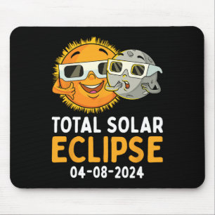 Totale Zonsverduistering 2024 Glazen Leuk Zon Maan Muismat