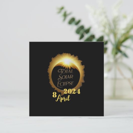 Totale Zonsverduistering 2024 Kijkfeest Kaart (Staand voorkant)