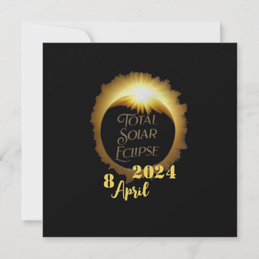 Totale Zonsverduistering 2024 Kijkfeest Kaart (Voorkant)