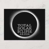 Totale Zonsverduistering - 2024 of aangepaste datu Briefkaart (Voorkant)