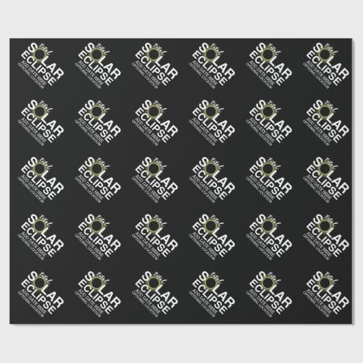 Totale Zonsverduistering - 2024 of aangepaste datu Cadeaupapier (Vlak)