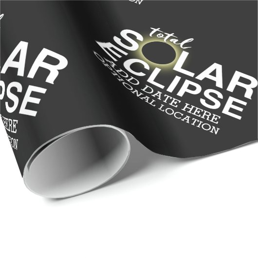 Totale Zonsverduistering - 2024 of aangepaste datu Cadeaupapier (Rol Hoek)