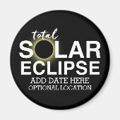 Totale Zonsverduistering - 2024 of aangepaste datu Magneet (Voorkant)