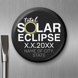 Totale Zonsverduistering - 2024 of aangepaste datu Magneet