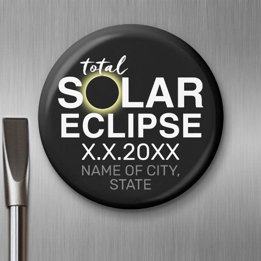 Totale Zonsverduistering - 2024 of aangepaste datu Magneet
