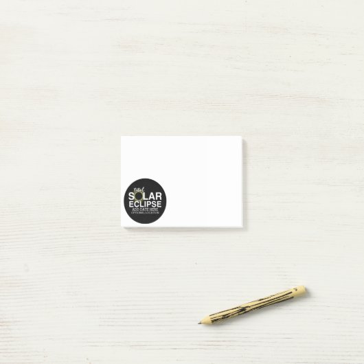 Totale Zonsverduistering - 2024 of aangepaste datu Post-it® Notes (Op bureau)