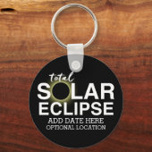 Totale Zonsverduistering - 2024 of aangepaste datu Sleutelhanger (Voorkant)