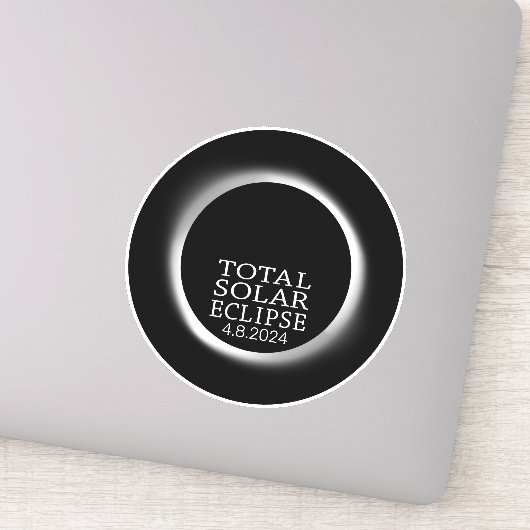 Totale Zonsverduistering - 2024 of aangepaste datu Sticker (Detail)