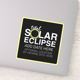 Totale Zonsverduistering - 2024 of aangepaste datu Sticker