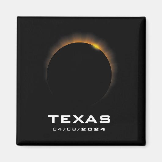Totale Zonsverduistering 2024 Texas Magneet (Voorkant)