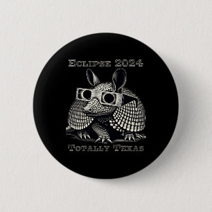 Totale Zonsverduistering 2024 Totaal Texas Ronde Button 5,7 Cm