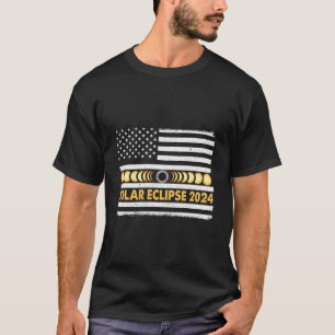 Totale Zonsverduistering 2024 Totaliteit Faseringe T-shirt