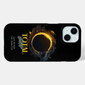 Totale Zonsverduistering 2024 Uw stad Koele Kosmis Case-Mate iPhone Case (Achterkant (horizontaal))