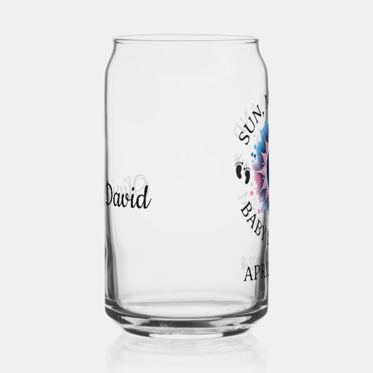 Totale Zonsverduistering 2024 Zwangerschap Aankond Blikvorm Glas (Rechts)
