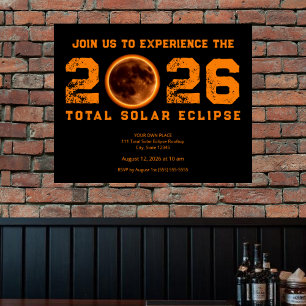 Totale Zonsverduistering 2026 Evenement Poster