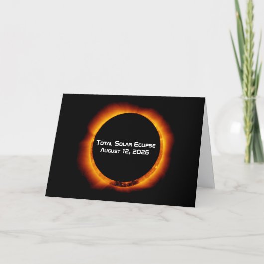 Totale zonsverduistering 2026 kaart (Voorkant)