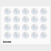Totale Zonsverduistering 2027 Kaart Ronde Sticker (Vel)