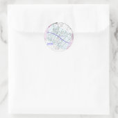 Totale Zonsverduistering 2027 Kaart Ronde Sticker (Tas)
