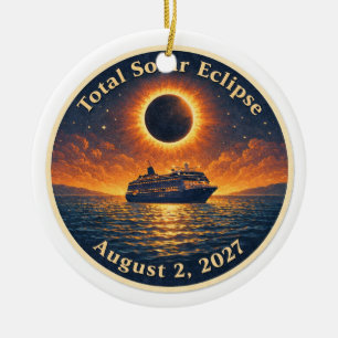 Totale zonsverduistering 2 augustus 2027 cruisesch keramisch ornament
